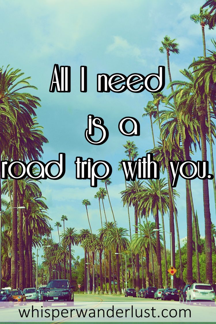 All I need is a road trip with you.