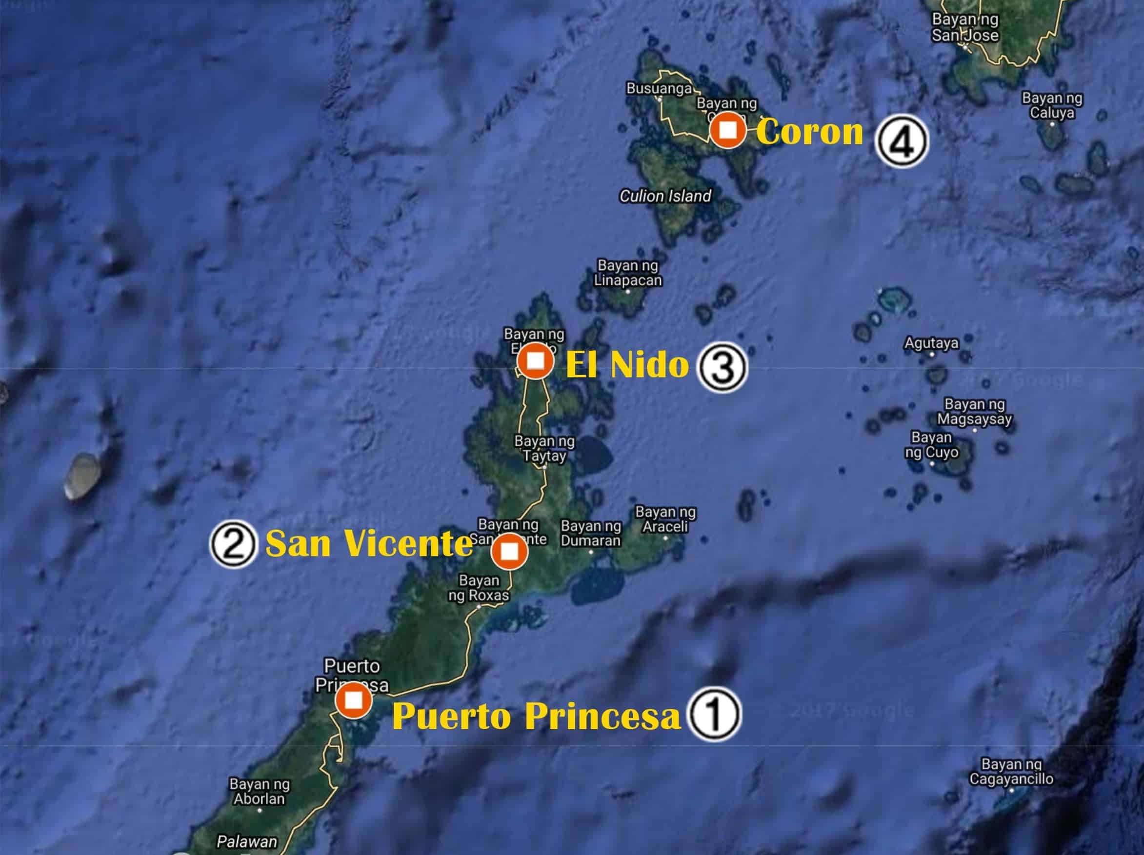 map of Palawan itinerary palawan 3 weeks itinerary
