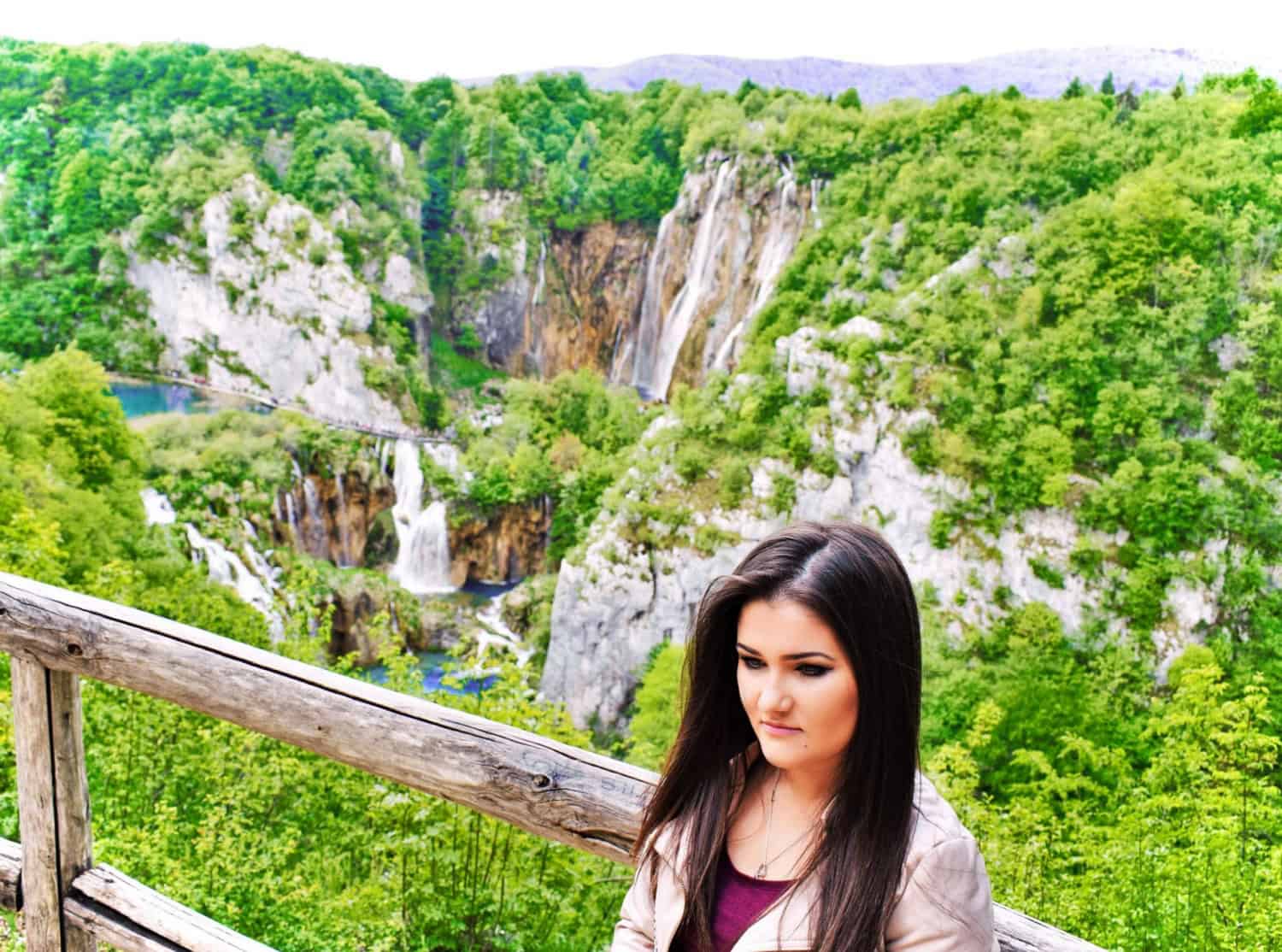 Punct de belvedere in Parcul National Plitvice