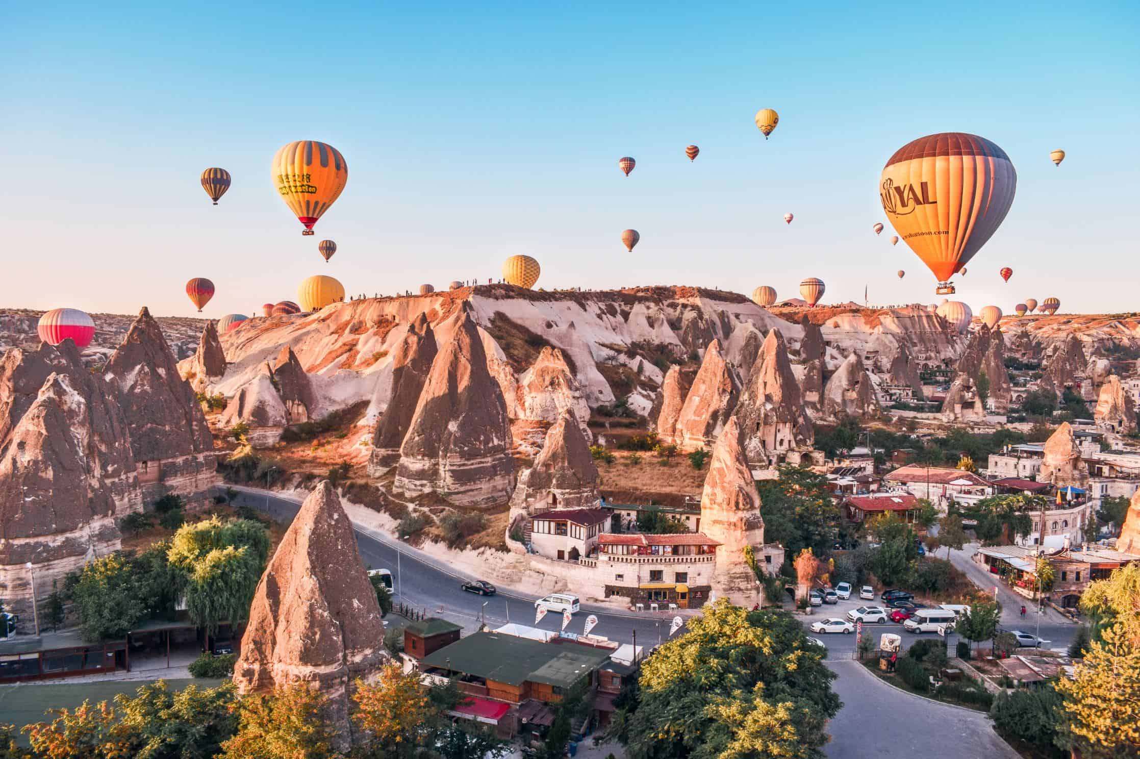 Hot air balloon ride over Cappadocia at sunrise – the most iconic of all things to do in Cappadocia