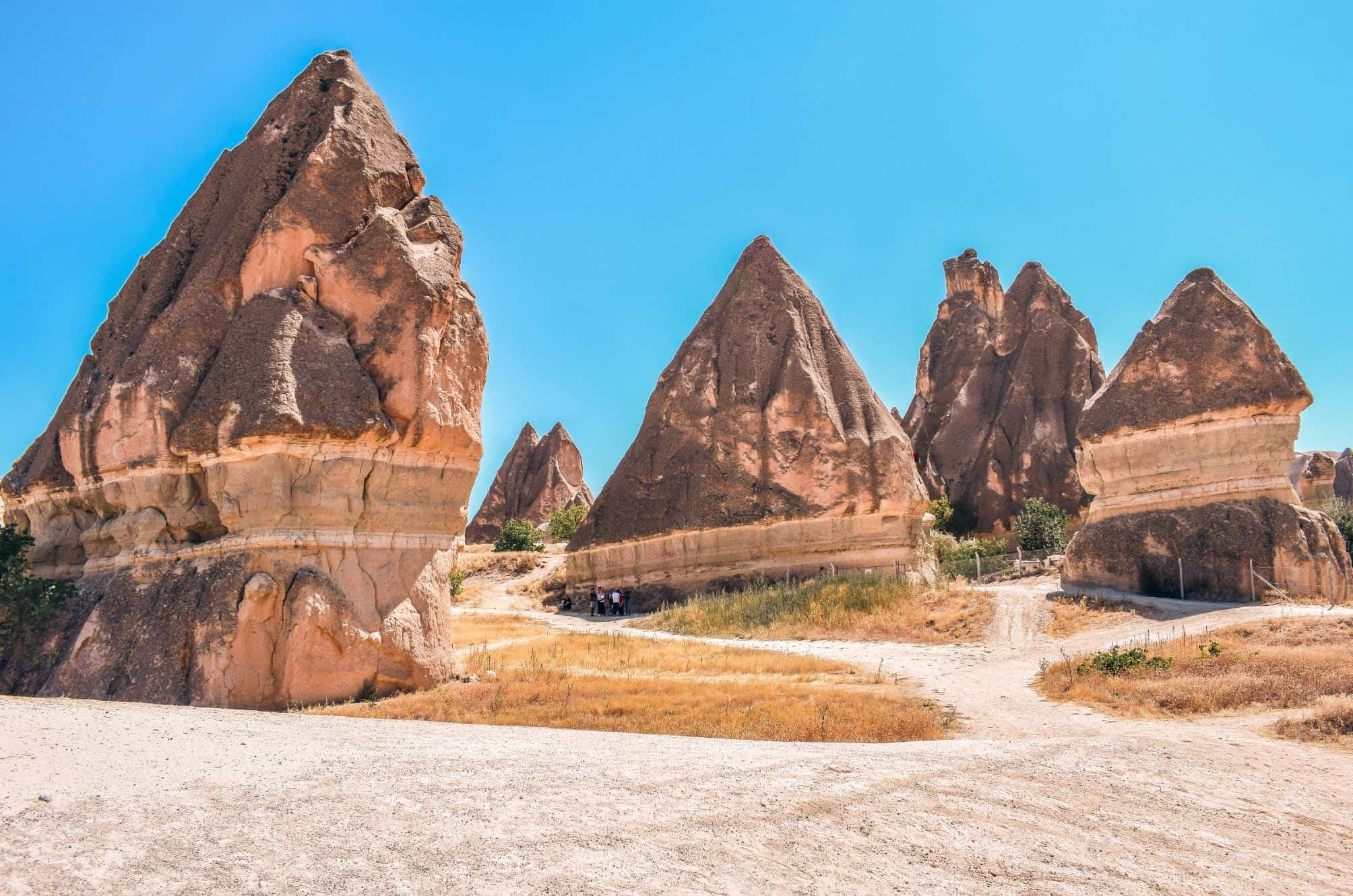 Natural rock formations in Rose Valley, one of the most unique things to do in Cappadocia