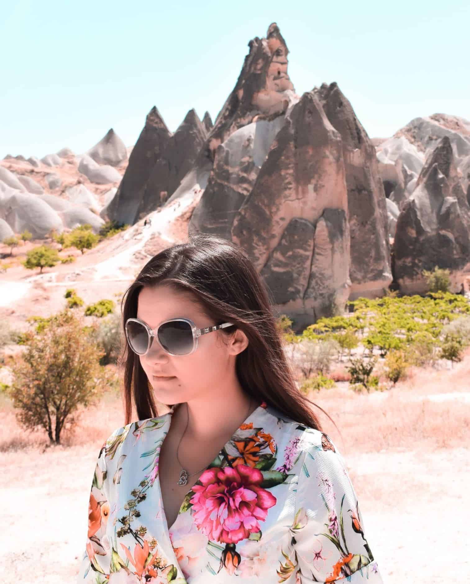 Natural rock formations in Rose Valley, one of the most unique things to do in Cappadocia