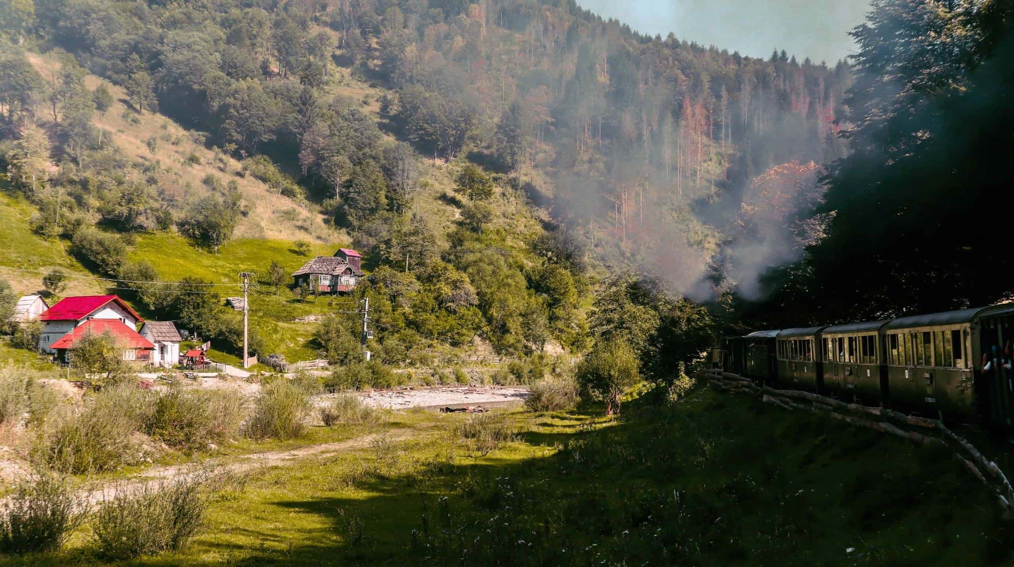 Mocanita Steam train in Viseu de Sus Maramures Romania