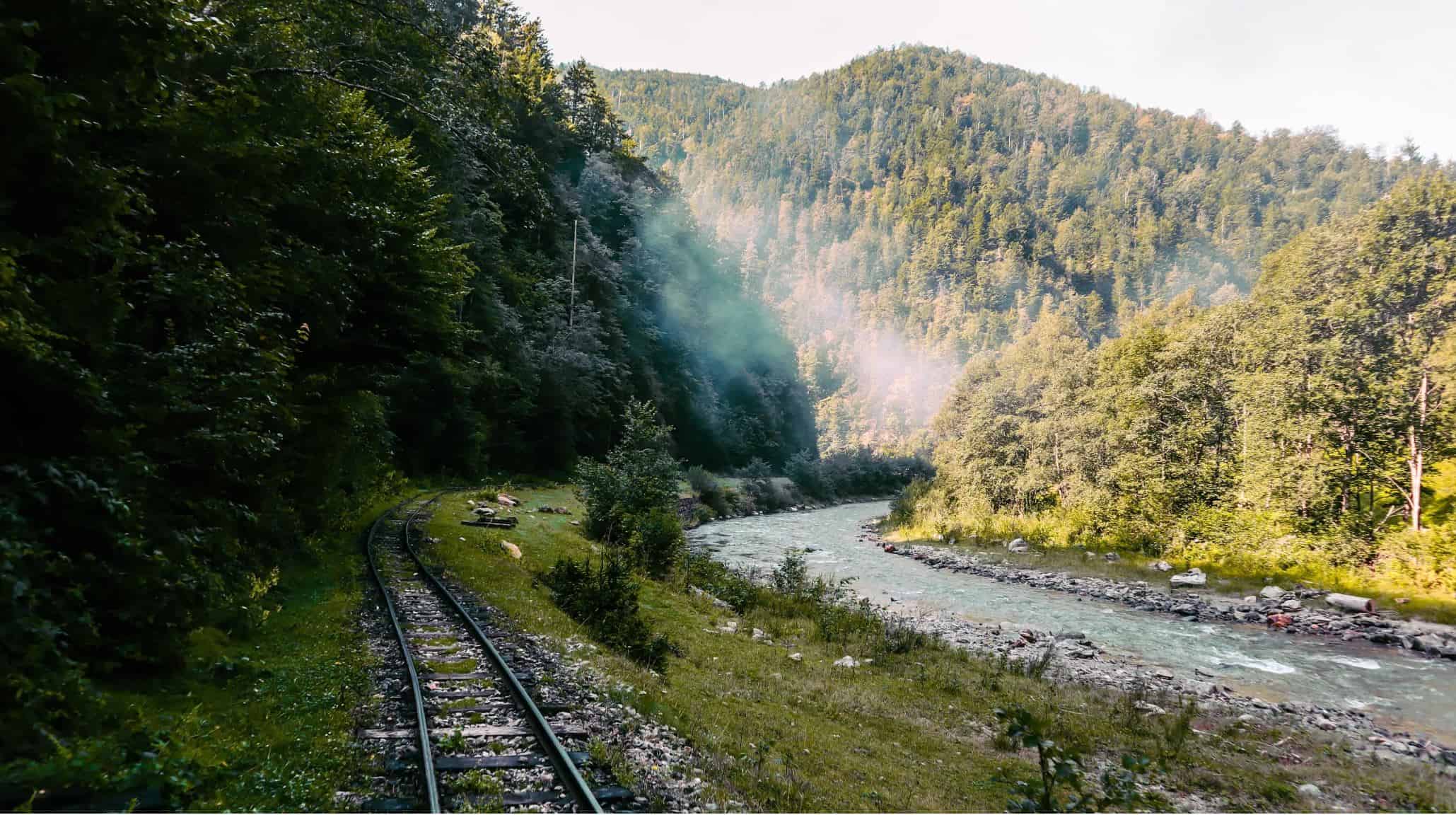 Mocanita Steam train in Viseu de Sus Maramures Romania