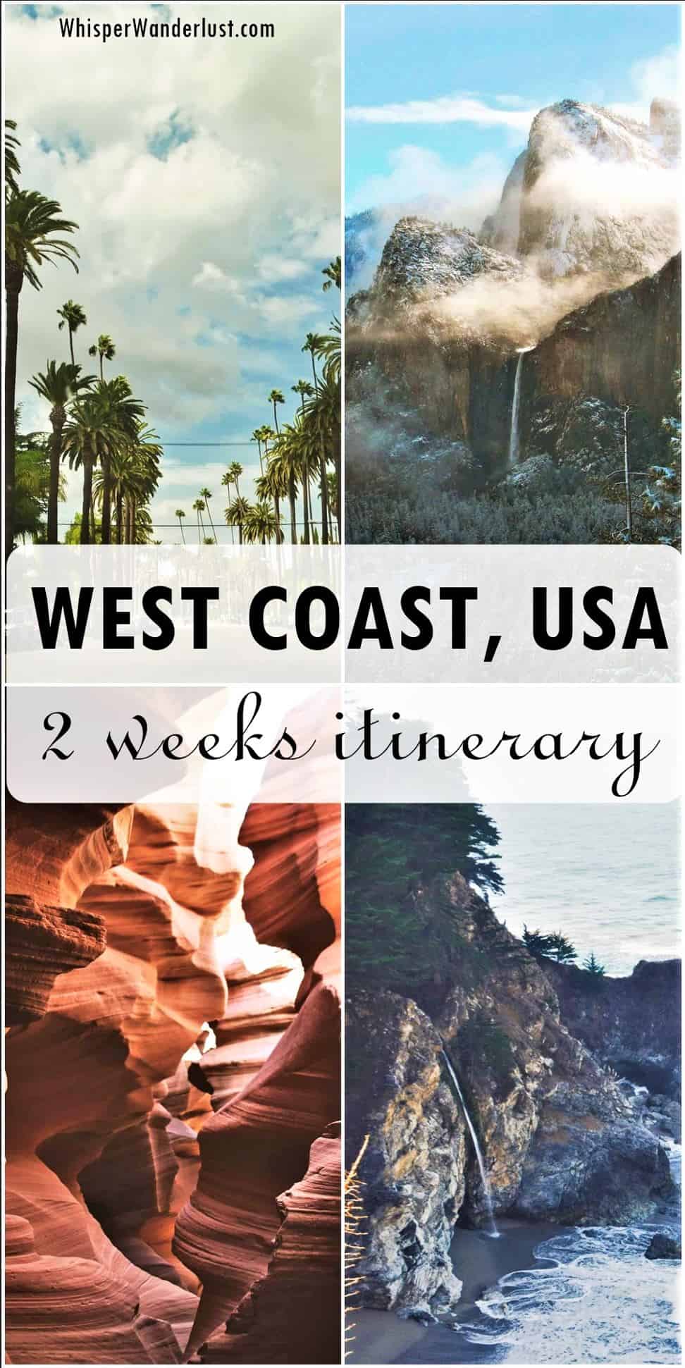 usa west coast itinerary 2 weeks | 2 weeks in usa itinerary | usa 2 weeks road trip