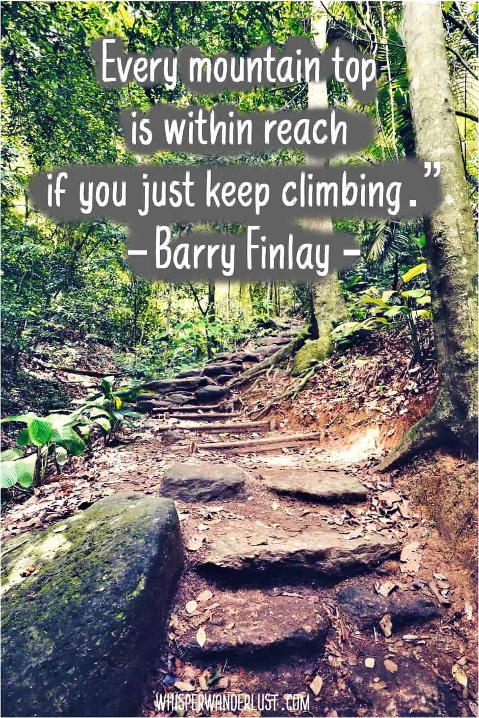 top of the mountain quotes - short mountain quotes